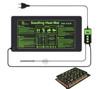 Rakuker Tappetino Riscaldante Piante, Tappeto Riscaldante Piante con Termostato e Tempo Opzioni, Tappetino Riscaldantes per Piantine, Animali Domestici, Rettili, Serre di Propagazione, Grow Box