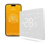 Rakuker Termostato Smart WIFI, Termostato Intelligente Per Riscaldamento, Cronotermostato WIFI Compatibile con Alexa e Google Home, Controllo Vocale Tuya/Smart Life App Controllo