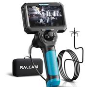 Ralcam Endoscopio 360° Rotante con Schermo HD 5" 1280×720, Telecamera Ispezione 6,2 mm con 6 LED, Cavo Semirigido 1 m, IP67 Impermeabile per Tubazioni e Uso Industriale