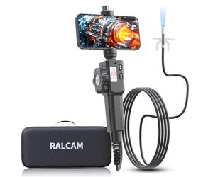 Ralcam Endoskopkamera mit Licht Camera - Inspektionskamera 8.5mm HD1080P Industrial Endoscope mit 8 Adjustable LED Digitales Endoskop 1.5M Halbstarre Kabel, für Android und IOS Smartphone