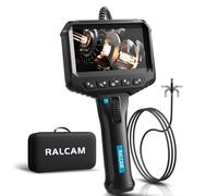 Ralcam Telecamera endoscopica con luce, 6,2 mm 210° bi-direzionale, sonda di ispezione 4,3" HD 720P, impermeabile IP67, cavo semirigido 1 m per auto