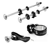 Raleigh Pinhead PH111 - Set di 3 Chiusure a sgancio rapido per Ruota/reggisella, Colore: Nero