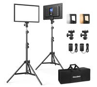 RALENO Kit di illuminazione video a LED 2500-6500 K, con treppiede da 180 cm