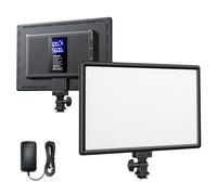RALENO Pannello Luce LED, luce video a led con batteria da 4000 mAh*2, Lampada Video LED dimmerabile 2500-6500K, CRI 95, luce da studio per fotografia, chiamate Zoom, registrazione video