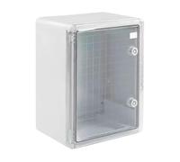 Ralertreik Armadio a parete con piastra di montaggio zincata, alloggiamento industriale di controllo sottovuoto in plastica ABS con porta di protezione IP65 (30 x 40 x 17 - grigio - trasparente)