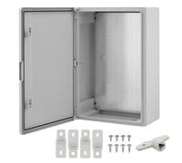 Ralertreik Armadio di distribuzione da parete con piastra di montaggio zincata, scatola industriale di controllo vuoto in plastica ABS con porta di protezione IP65, dimensioni 400 x 600 x 200