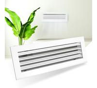 Ralertreik Griglia di azionamento Bianco doghe Orizzontali mobili per Aria condizionata Uscita Aria orientabile (1000x100 mm)