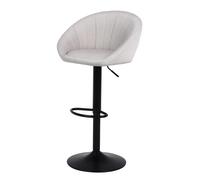 Ralex-chair Bar Stools, Height Adjustable Swivel Bar Stool, Linen Breakfast Bar Stools, Kitchen Stools with Back, Beige