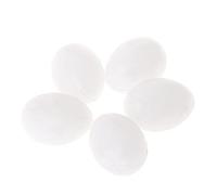 RALIYATX Copertura in plastica, uova finte 5 pezzi simulazione bianco solido per la decorazione domestica stimolante allevamento - bianco