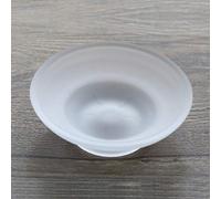RALIYATX Portasapone, portasapone, rotondo, in vetro, trasparente, accessorio per doccia, bagno, hotel, casa, soggiorno, decorazione opaca