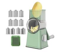 Rallador rotatorio 6 en 1 de Preservea Rallador de queso rotatorio 6 en 1 Cortador de verduras multifunción Cortador de verduras cilíndrico de roca Manuale Artefacto de cocina Rebanador portátil