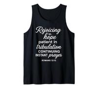Rallegratevi nella Speranza Romani 12:12 Versetto della Bibbia Preghiera della Scrittura Canotta