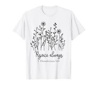 Rallegrati Sempre Gli Uomini cristiani & Le Donne Amano Dio & Gesù Maglietta