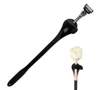 Rallonge Rasoir Dos Flexible En Silicone | Manche D'Extension Courbé Ergonomique Pour Rasage Jambes & Corps | Poignée Applicateur De Lotion & Brosse Humide Sèche | 46 cm