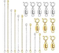 Rallonges de collier pour femmes - 20 rallonges de collier | Loisirs créatifs et accessoires pour la fabrication de bracelets, le remplacement et la réparation de chaînes, colliers, bracelets de chevi