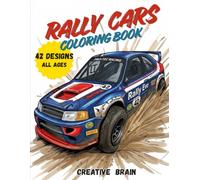 Rally Cars Coloring Book for All Ages: 42 beautiful designs featuring classic and modern rally cars, drivers, iconic rally locations, victory celebrations, mechanical scenes & more.