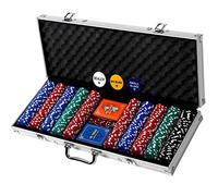 Rally & Roar,Set da poker professionale da 500 chip (11.5 g) con custodia, set completo di giochi da poker con 500 chip stile casinò, carte, dadi, Blackjack, e molto altro ancora