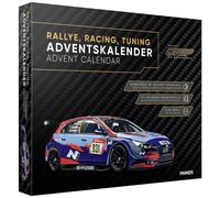 FRANZIS 67192-Calendario dell'Avvento Rallye, Racing, Tuning, Powered by Grip, modellino di Auto da Corsa in Scala 1:43, Multicolore, Large, 67192