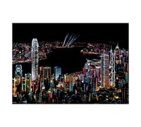 ralnbow - Carta da grattare nera - Set artistico da grattare sicuro, per scarabocchi per feste, monumenti della città, e mestieri, progetti di compleanno di Halloween, disegno creativo