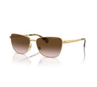 Ralph by Ralph Lauren RA4143 9004/13 Women's Butterfly Sunglasses - Shiny Gold Frame, Gradient Brown Lenses