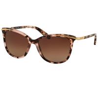 Ralph by Ralph Lauren RA5203 1463/T5 Polarized Women's Sunglasses - Shiny Pink Tortoise & Gold Frame with Polarized Gradient Brown Lenses