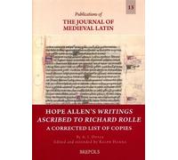 Ralph Hanna A I Doyl Hope Allen's Writings Ascribed to Richard Roll (Tascabile)