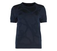 Ralph Lauren - Belting-Motif Short-Sleeve Sweater - - Knitwear - Donna - Blu - S
