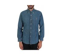 Polo Ralph Lauren - Camicia di jeans custom fit color blu scuro-Blu navy XL