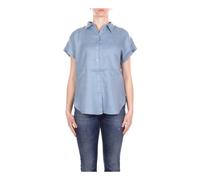Ralph Lauren - Camicia a Maniche Corte - - Blouses & Shirts - Donna - Blu - S