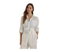 Ralph Lauren - Camicia di lino con cintura - -Blouses & Shirts -Donna -Bianco -XS