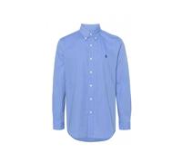 Camicia slim fit in popeline elasticizzato Blu M Tinta unita