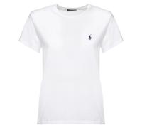 Polo Ralph Lauren, ,Tops ,Donna ,Bianco ,L Knit T-Shirt