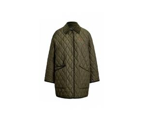 Ralph Lauren - Giacca Trapuntata con Collo in Velluto a Coste - - Coats - Donna - Verde - L