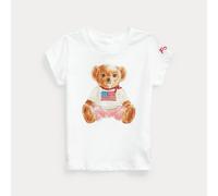 Ralph Lauren Maglietta Polo Bear in jersey di cotone 6 MESI White
