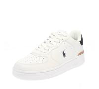 Ralph Lauren Master Court - Sneakers Alte In Pelle Bianco - Taglia 41 [8 US 26.5