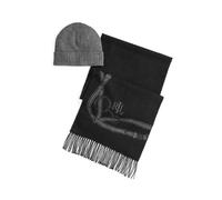 LAUREN RALPH LAUREN Set 2 pezzi cappello e sciarpa nero