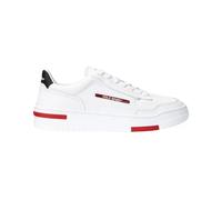 RALPH LAUREN Sneaker Uomo 809931902 P-EP pelle con parti in contrasto 001 WIHTE