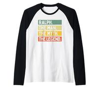 Ralph L'uomo Il mito La leggenda divertente citazione personalizzata Maglia con Maniche Raglan