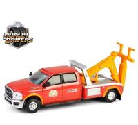 RAM 3500 Duplice Carroattrezzi 2022 Rosso e Arancione 1:64 Scala Greenlight