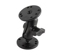 Ram Mounts Two Round Plates B Size Short Arm Universal Double Ball Mount Nero