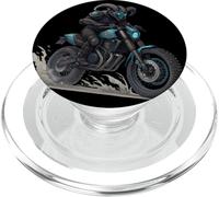 Ram Motociclista in Futuristica Armatura Blu PopSockets PopGrip per MagSafe