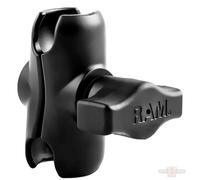 RAM Mount Double Socket Arm For 1 " Rubber Balls, Short 60 MM, Black Harley-D