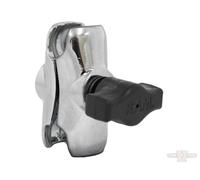 RAM Mount Double Socket Arm For 1 " Rubber Balls, Short 60 MM, Chrome For Harley