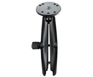 RAM MOUNT DOUBLE SOCKET ARM LONG W/ 2.5" ROUND BASE