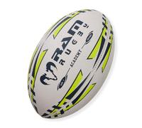 Ram Rugby Pallone da rugby Academy Trainer (misura 3) a 3 strati, di qualità per allenamento, impugnatura 3D per il massimo controllo dei passaggi e delle catture, adatto per giovani, bambini e