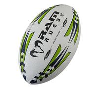 Ram Rugby - Pallone da rugby per allenamento squadra - Taglia 2,5-3-D Grip per passaggio e presa - Adatto per bambini dai 3 ai 6 anni - Stessa costruzione del pallone normale - Colore: verde lime e
