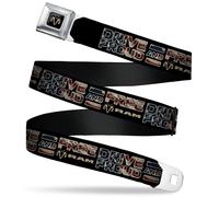 Ram Seatbelt Buckle Belt Ram Drive Proud and Free Americana Black Blue Red Tan