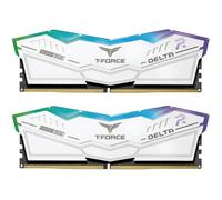 RAM DIMM Team Group Delta RGB DDR5 6600 Mhz Da 32GB (2x16GB) Bianco CL34 INTEL XMP
