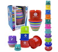 Ram© - Torre piramide impilabile per bambini, 11 pezzi, impilabili