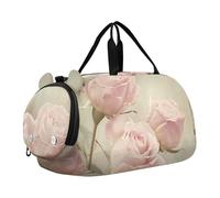 Ramadan Crescent Moon Viola Ragazzi Carry on Duffel Toddler Weekender Borse Da Viaggio Duffle Borse Ragazze Tote Bambini Palestra Duffle, Vintage Rosa Rosa Floreale, classico